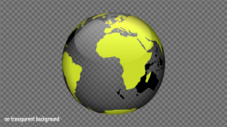 HD Spinning Earth Globe (for dark background)