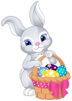 Easter Bunny with Egg Basket PNG Clip Art Image | Gallery ...