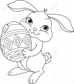 Black and white easter bunny clipart 2 » Clipart Portal
