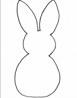 Bunny clipart rabbit outline #1 | Preschool: Easter | Easter crafts ...