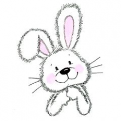 Bunny Peeking in | Rubber Stamps | Cute easter bunny, Bunny painting ...