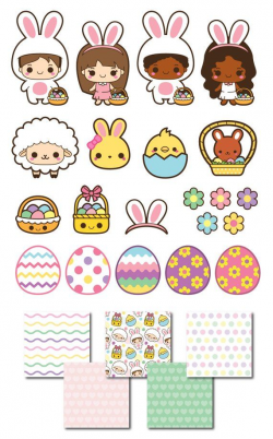 Kawaii Easter clipart, Easter kids clip art, Easter clipart, Easter ...