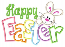 Happy Easter Bunny | Happy Easter Bunny Applique Embroidery Design ...