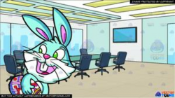 A Happy Easter Bunny and A Modern Board Room Background – Clipart ...