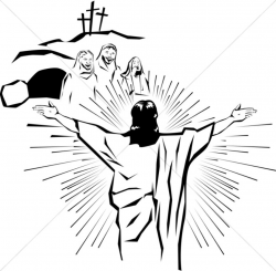 Resurrected Christ Appears to the People | Easter Clipart