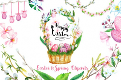 Watercolor Easter and Spring Clipart ~ Illustrations ~ Creative Market