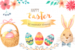 Easter clip art watercolor - 15 clip arts for free download on EEN