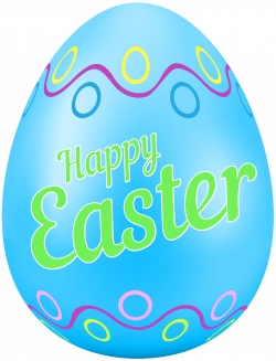 Happy Easter Egg Blue Clip Art Image | Gallery Yopriceville - High ...