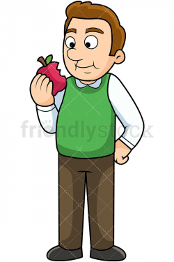 Man Eating Apple in 2019 | Clip art, Free vector ...