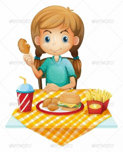 Hungry Girl Eating | Food cartoon, Eating fast, Sports theme ...