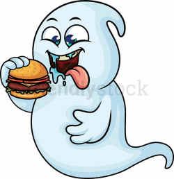 Hungry Ghost Eating Hamburger in 2019 | Clip art, Free ...