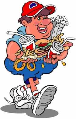 Kids eating lots of unhealthy food clipart - Clip Art Library