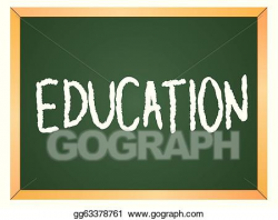 Vector Art - Education word on chalkboard. EPS clipart ...