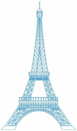 blue Eiffel tower | sweet 16 ideas in 2019 | Eiffel tower drawing ...