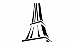 Drawn Eiffel Tower Silhouette - Paris Eiffel Tower Cartoon Free PNG ...