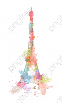 Eiffel Tower, Watercolor, Ink, Color PNG Transparent Image and ...