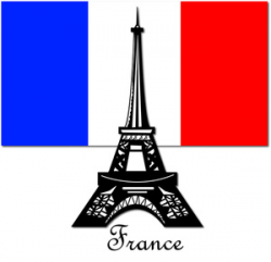 France clipart image the eiffel tower in paris france with the ...