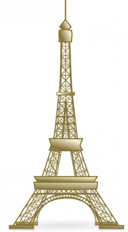 Golden Eiffel Tower transparent PNG - StickPNG