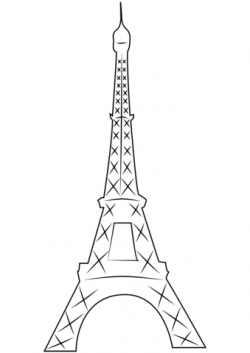 Eiffel Tower In Paris coloring page | Free Printable Coloring Pages