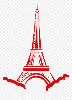 France, Eiffel Tower France Red Cartoon Eiffel Tow - Paris Clipart ...