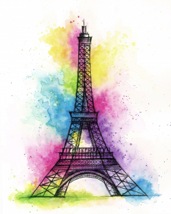 Eiffel tower watercolour | Tattoos in 2019 | Eiffel tower art ...