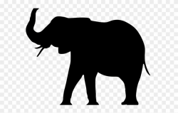 Asian Elephant Clipart Huge Elephant - Elephant Silhouette Trunk Up ...
