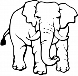 Best Elephant Clipart Black and White #27734 - Clipartion.com