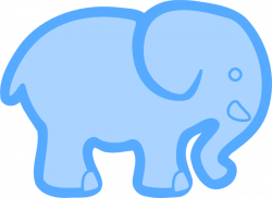 Baby Blue Elephant Clip Art at Clker.com - vector clip art online ...