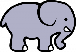 Elephant - Grey Clip Art at Clker.com - vector clip art online ...