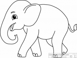 Elephant black and white animals clipart asian elephant black white ...
