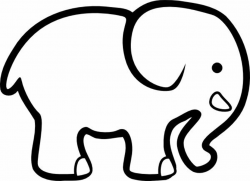 Cartoon elephant outline | Crafts | Baby elephant, Elephant template ...