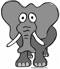 Fresh Doodles - Free Printable Posters For Kids: Elephant Clip Art ...