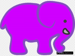 Invert Purple Pink Elephant Clip art, Icon and SVG - SVG Clipart