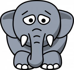 Sad Elephant Clip Art at Clker.com - vector clip art online, royalty ...