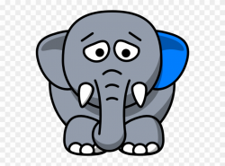 Clipart Elephant Sad - Cartoon Elephant Sad - Png Download (#982854 ...