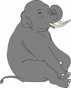 Sitting Elephant clip art Free vector in Open office drawing svg ...