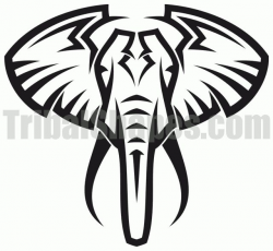 Elephant : Simple Tribal | Clip art etc. | Elephant tattoo design ...