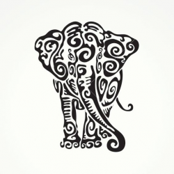 Tribal elephant clipart - AbeonCliparts | Cliparts & Vectors