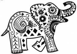 Free Tribal Clipart elephant, Download Free Clip Art on Owips.com