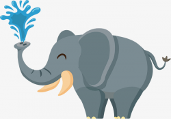 A Spray Elephant, Elephant Vector, Elephant Clipart, Vector Png PNG ...