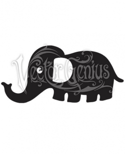 High Resolution Cute Graphic Elephant Clip Art Stock Art