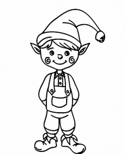 Elf black and white elves images on kids and coloring clipart ...