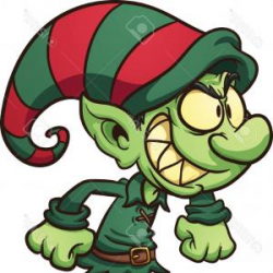 Photostock Vector Evil Christmas Elf Vector Clip Art Illustration ...