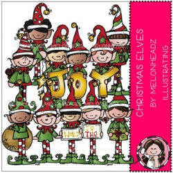 Christmas Elves clip art- Melonheadz clipart
