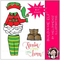 Build-A-Me clip art - Elf - mini - Melonheadz Clipart