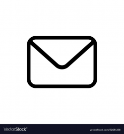 Email icon in flat style