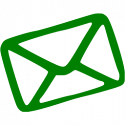 Green email 2 icon - Free green email icons