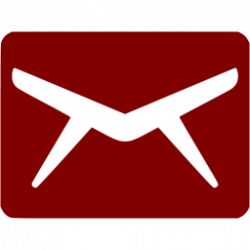 Maroon email 3 icon - Free maroon email icons