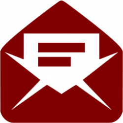 Maroon read message icon - Free maroon email icons