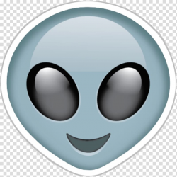 Alien head illustration, Emoji Sticker iPhone Smiley ...
